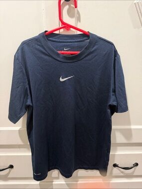 Nike Boys Navy Short Sleeve Swoosh Tee